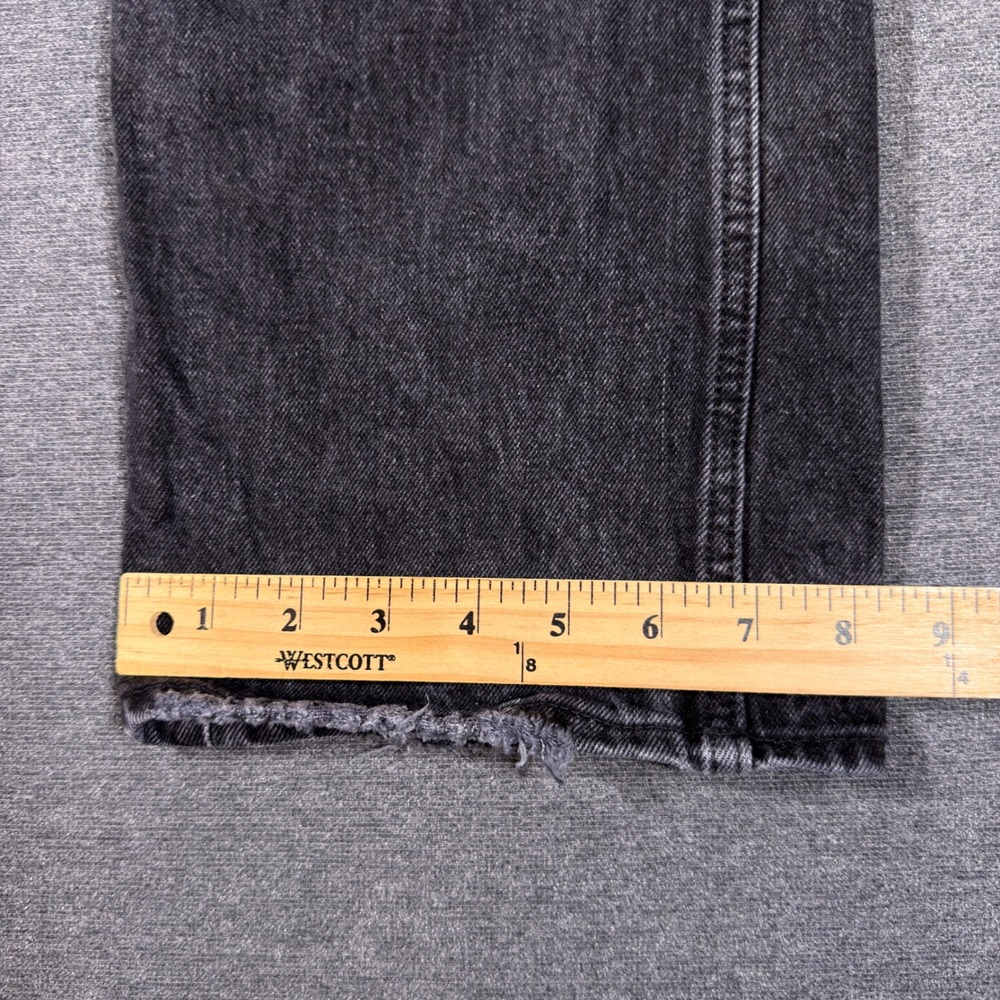 Abercrombie & Fitch The 90s Baggy Low Rise Jeans Women 26 Black Distressed Mom - Picture 8 of 9